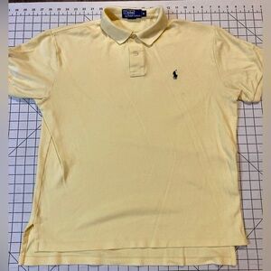 Polo Ralph Lauren Men’s Medium Yellow Polo Shirt with Blue Pony